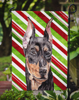 German Pinscher Candy Cane Christmas Flag Garden Size