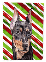 German Pinscher Candy Cane Christmas Flag Garden Size