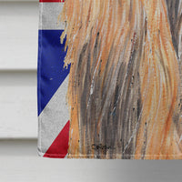 Afghan Hound with English Union Jack British Flag Flag Canvas House Size SC9814CHF