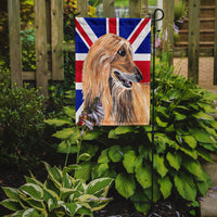 Afghan Hound with English Union Jack British Flag Flag Garden Size