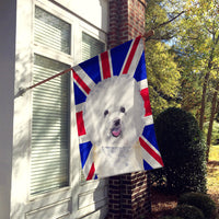 Bichon Frise with English Union Jack British Flag Flag Canvas House Size SC9818CHF