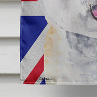 Bichon Frise with English Union Jack British Flag Flag Canvas House Size SC9818CHF