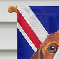 Beagle with English Union Jack British Flag Flag Canvas House Size SC9826CHF