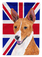 Basenji with English Union Jack British Flag Flag Canvas House Size SC9844CHF