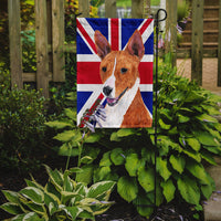 Basenji with English Union Jack British Flag Flag Garden Size SC9844GF