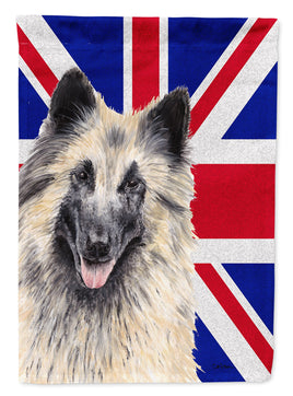 Belgian Tervuren with English Union Jack British Flag Flag Canvas House Size SC9849CHF