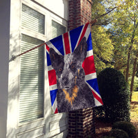 Australian Cattle Dog with English Union Jack British Flag Flag Canvas House Size SC9853CHF