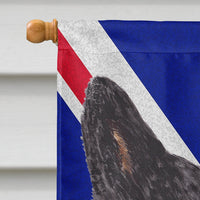 Australian Cattle Dog with English Union Jack British Flag Flag Canvas House Size SC9853CHF