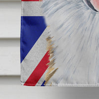 Australian Shepherd with English Union Jack British Flag Flag Canvas House Size SC9854CHF