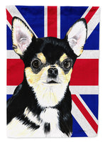 Chihuahua with English Union Jack British Flag Flag Canvas House Size SC9856CHF