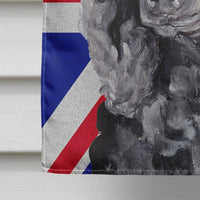 Black Standard Poodle with English Union Jack British Flag Flag Canvas House Size SC9889CHF