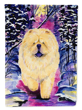 Chow Chow Flag Canvas House Size