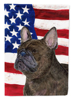 USA American Flag with French Bulldog Flag Canvas House Size