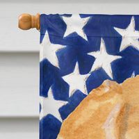 USA American Flag with Golden Retriever Flag Canvas House Size