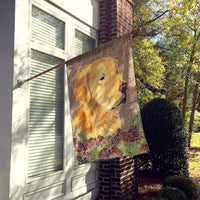 Golden Retriever Flag Canvas House Size