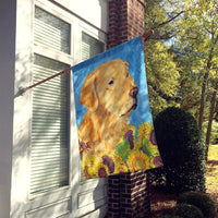 Golden Retriever Flag Canvas House Size