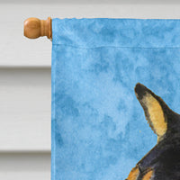 Basenji Flag Canvas House Size