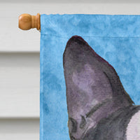 Boston Terrier Flag Canvas House Size