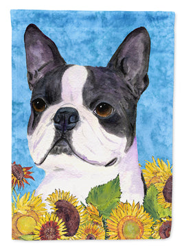 Boston Terrier Flag Canvas House Size