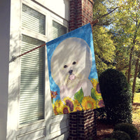 Bichon Frise Flag Canvas House Size