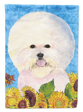 Bichon Frise Flag Canvas House Size