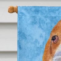 Basset Hound Flag Canvas House Size