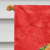 Golden Retriever Flag Canvas House Size