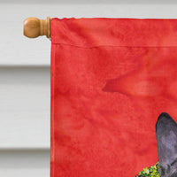 Boston Terrier Flag Canvas House Size