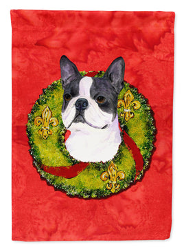 Boston Terrier Flag Canvas House Size