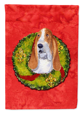 Basset Hound Flag Canvas House Size