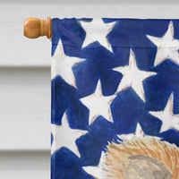 USA American Flag with Chihuahua Flag Canvas House Size