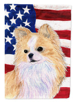 USA American Flag with Chihuahua Flag Canvas House Size