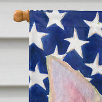 USA American Flag with Chihuahua Flag Canvas House Size