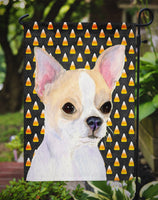 Chihuahua Candy Corn Halloween Portrait Flag Garden Size