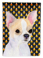 Chihuahua Candy Corn Halloween Portrait Flag Garden Size