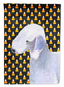 Bedlington Terrier Candy Corn Halloween Portrait Flag Canvas House Size