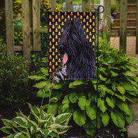 Briard Candy Corn Halloween Portrait Flag Garden Size