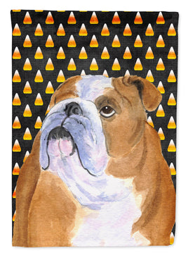 Bulldog English Candy Corn Halloween Portrait Flag Canvas House Size