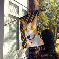 Bull Terrier Candy Corn Halloween Portrait Flag Canvas House Size