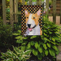 Bull Terrier Candy Corn Halloween Portrait Flag Garden Size