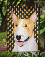 Bull Terrier Candy Corn Halloween Portrait Flag Garden Size