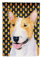 Bull Terrier Candy Corn Halloween Portrait Flag Garden Size