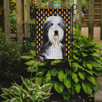 Bearded Collie Candy Corn Halloween Portrait Flag Garden Size