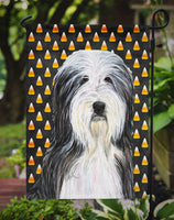 Bearded Collie Candy Corn Halloween Portrait Flag Garden Size