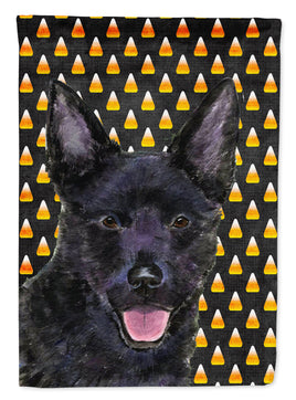 Australian Kelpie Candy Corn Halloween Portrait Flag Canvas House Size