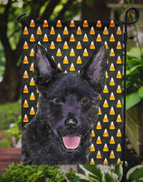 Australian Kelpie Candy Corn Halloween Portrait Flag Garden Size