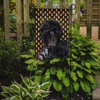 Affenpinscher Candy Corn Halloween Portrait Flag Garden Size