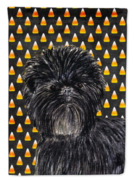 Affenpinscher Candy Corn Halloween Portrait Flag Garden Size