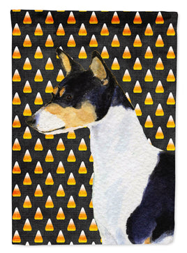 Basenji Candy Corn Halloween Portrait Flag Canvas House Size