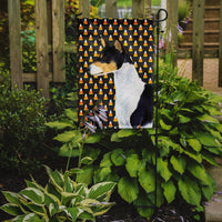 Basenji Candy Corn Halloween Portrait Flag Garden Size